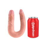 Двусторонний дилдо среднего размера телесный King Cock U-Shaped Medium Double Trouble